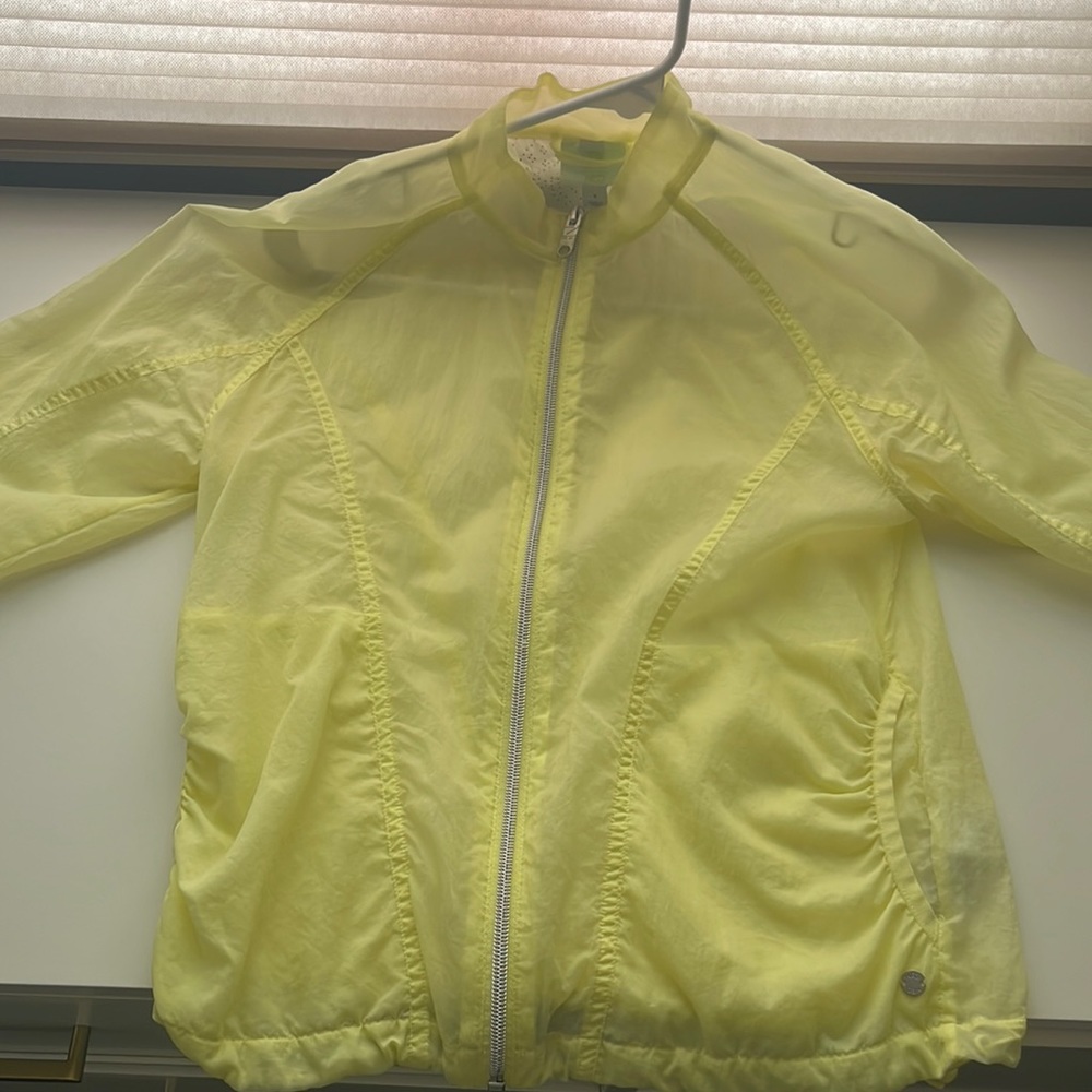yellow adidas light weight jacket size small